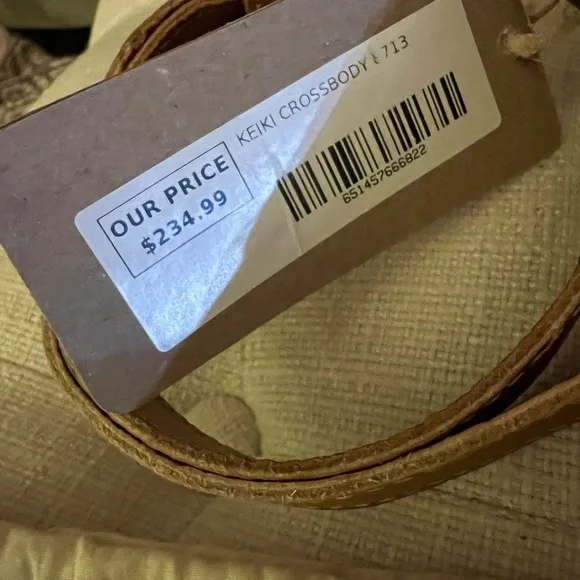 BED|STU Woven Tan and Cream Crossbody Bag - Picture 3 of 3